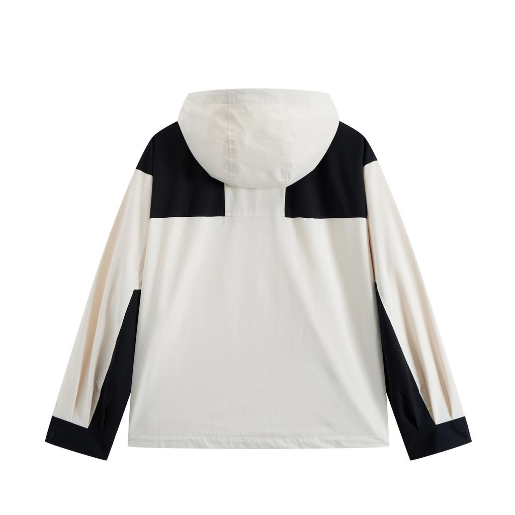 Kappa Player Water-Resistant Outdoor Sports Jacket Loose Comfortable Casual Windbreaker Unisex Jackets White K0EY2FJ81