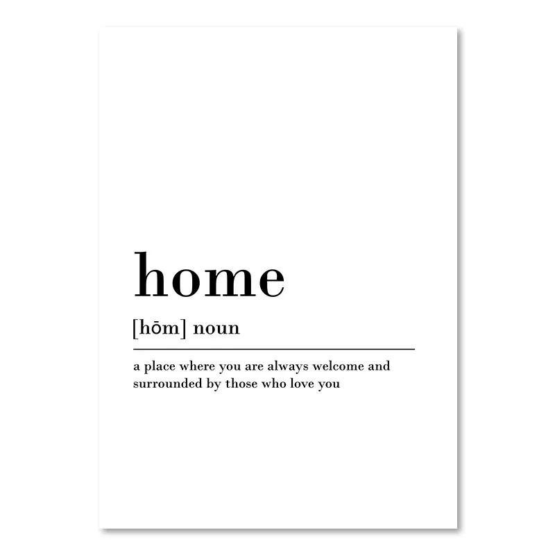Black White Life Quote Canvas Painting Scandinavian Style Love Poster and Print Nordic Wall Pictures for Living Room Home Decor