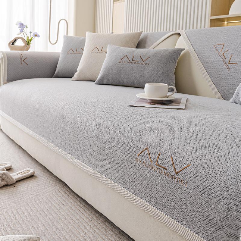 

Простая подушка для дивана в стиле легкой роскоши 2025 новинка универсальная для четырех сезонов шенилл премиум подушка для сиденья нескользящая накидка ткань полотенце 30 * 50 Waist Pillowcase