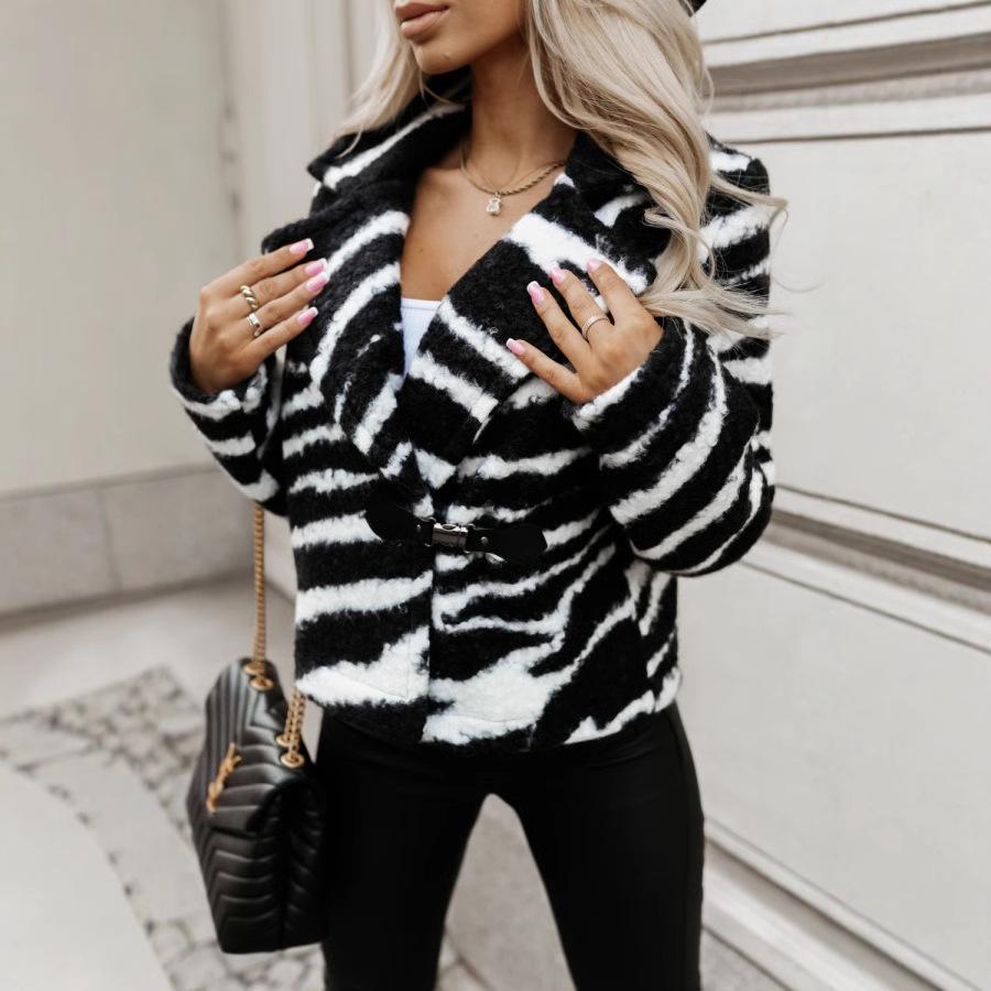 2026 Autumn/Winter Women s Versatile Woolen Fur Short Coat Large белый