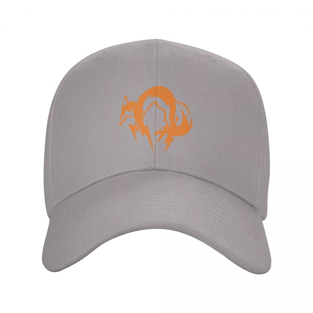Klassische Metal Gear Solid Fox-Logo-Baseballkappe für Unisex-Damen, individuell verstellbare Unisex-Videospiel-Vatermütze, Sommermütze