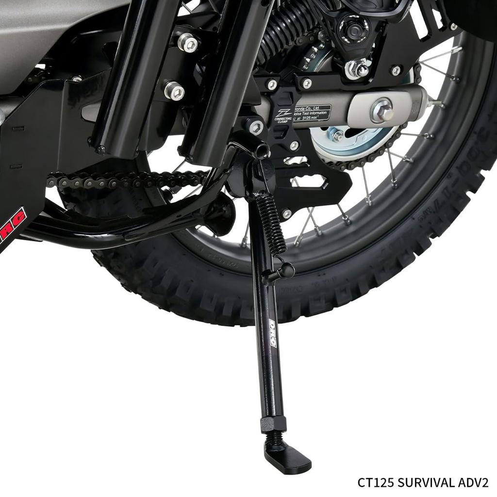 DRC Sub-Stand for CT125 (JA55/JA65) Hunter Cub '20-25. Ideal for Camping and Touring with Heavy Luggage. Improved Stability with Adjustable Length and