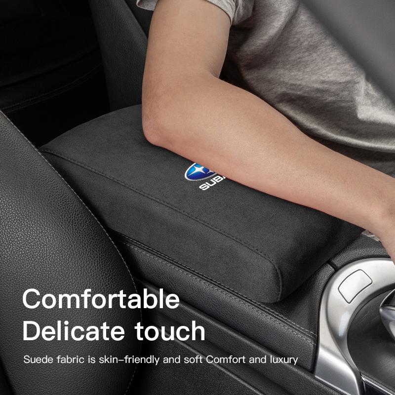 Car Armrest Mats Memory Foam Arm Rest Cushion For Subaru STI Impreza Outback Legacy Forester WRX BRZ Levorg Ascent Exiga Tribeca PP444