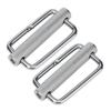 2Pcs Slide Buckle 316 Stainless Steel Rectangle   Knurled Roller Belt Buckles