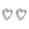 Stainless Steel Earrings Geometric Shapes Triangle/Heart/Rectangle Fade-Resistant Hypoallergenic Nickel-Free Jewelry Earrings
