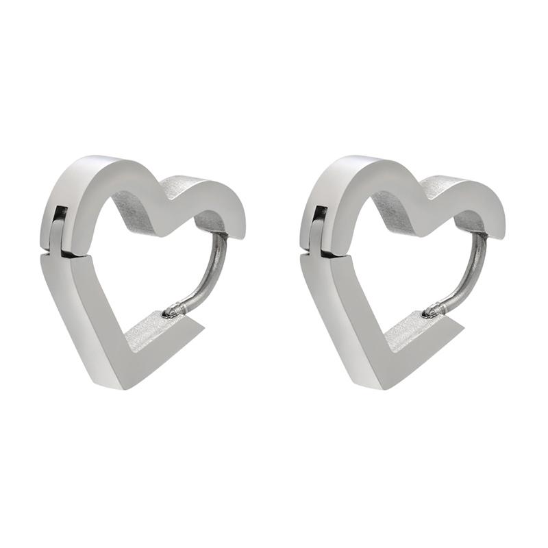 Stainless Steel Earrings Geometric Shapes Triangle/Heart/Rectangle Fade-Resistant Hypoallergenic Nickel-Free Jewelry Earrings
