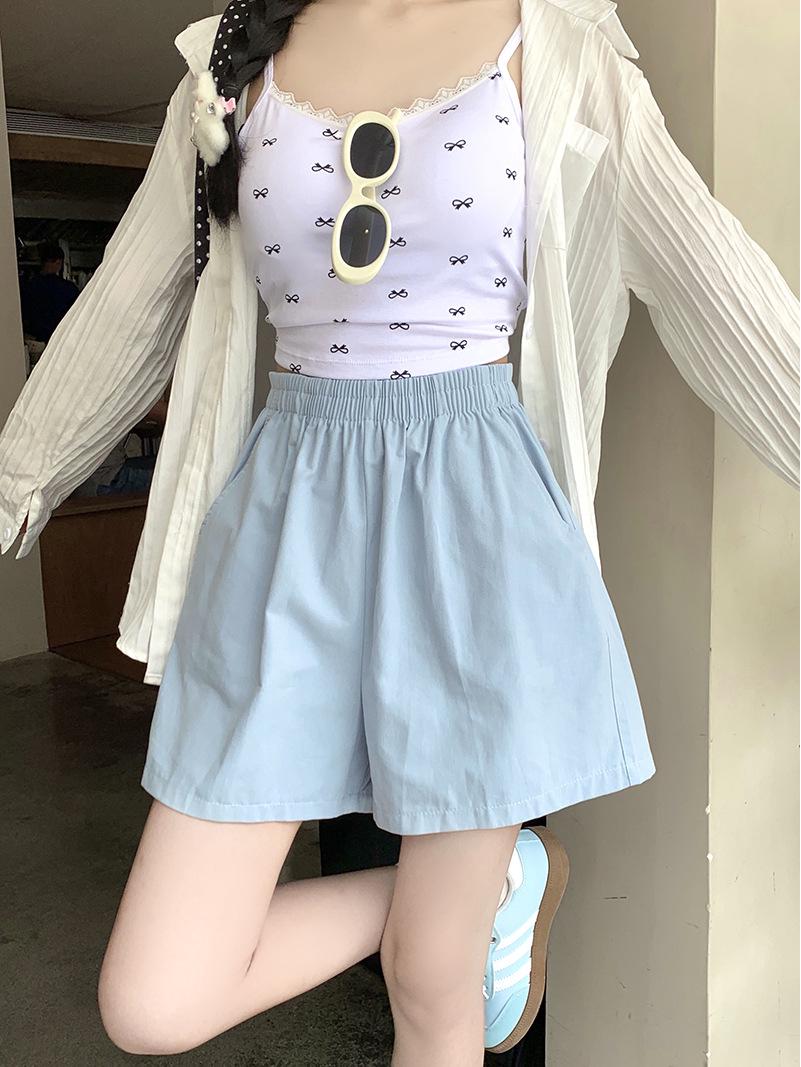 

Женские летние спортивные брюки с высокой талией и широкими штанинами, стильные и повседневные для фигуры типа «груша», большие размеры 4XL синий