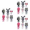 Cute Pvc Siren Head Models 6 Pcs Big Head Siren Tv Hand Ornaments