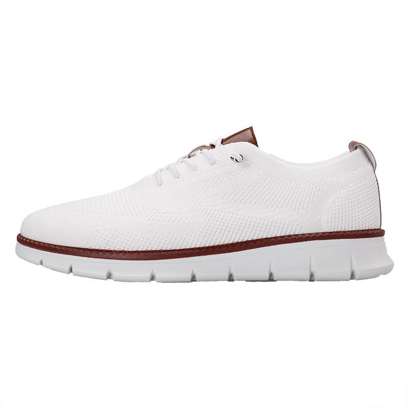 

Мужские дышащие кроссовки из флайнита больших размеров - трансграничные кроссовки для бега (Z001) 48 белый