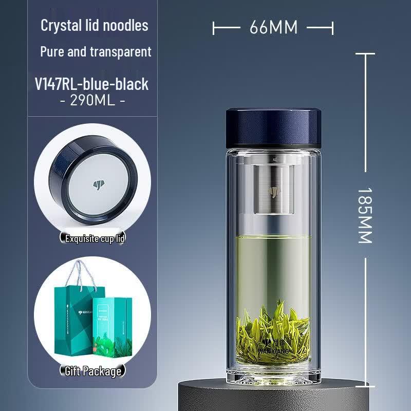WANXIANG Business Double-Wall Glass Tumbler