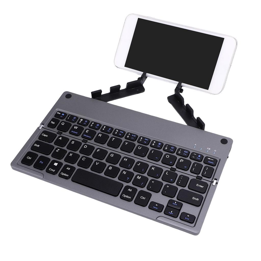 Foldable Keyboard with Phone Stand Small Quiet Folding Portable Lightweight Re Able for Travel Tablet