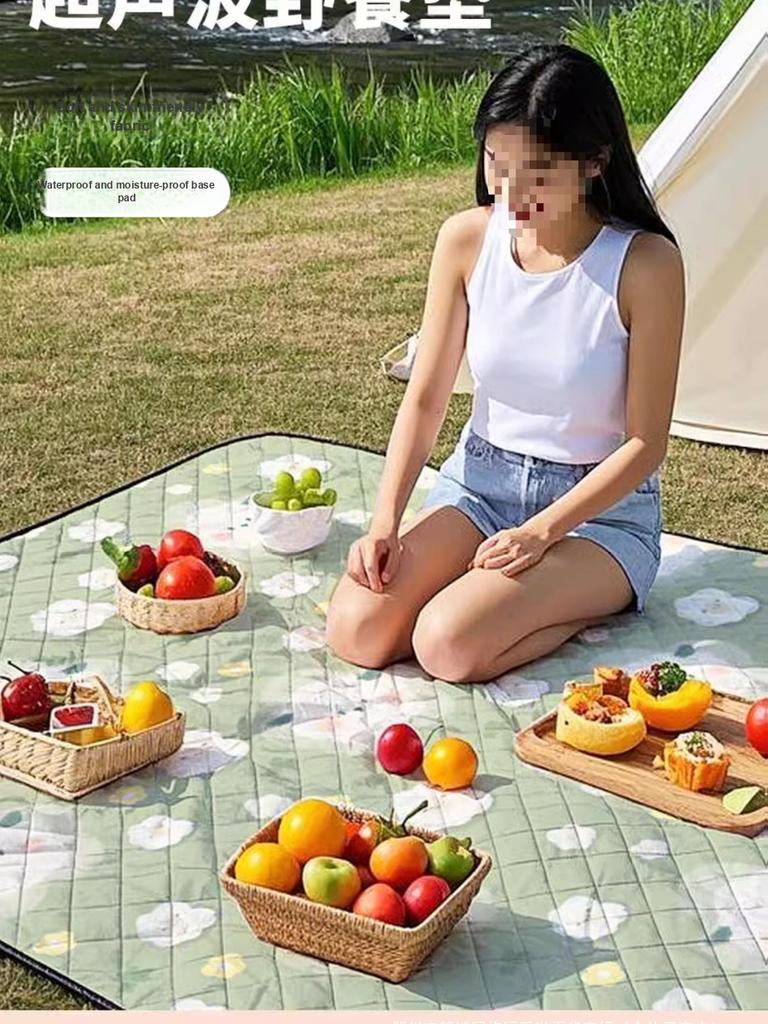 Venkovní kempingová podložka Podložka na sezení Plážová podložka Přenosná podložka na zem Extra velká 3m Ultrazvuková pikniková podložka Proti vlhkosti Silný polštář