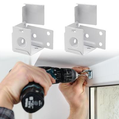 4 Pièces Supports de Montage Métalliques Blancs pour Stores de Fenêtre 1 Pouce Faciles à Installer
