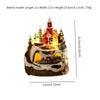 Christmas Village House with LED Lights and Music, Resin Building Figurine for