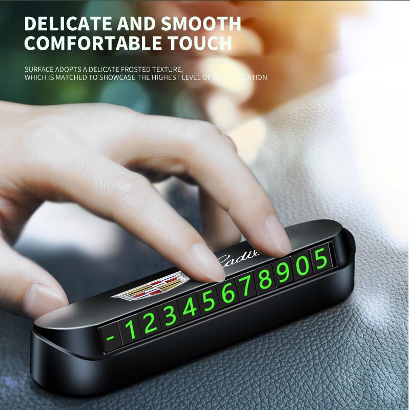 Car Temporary Parking Card Phone Number Card Plate Number Telephone Accessories For Cadillac SRX ATS XTS CT4 CT5 CT6 XT4 XT5 XT6
