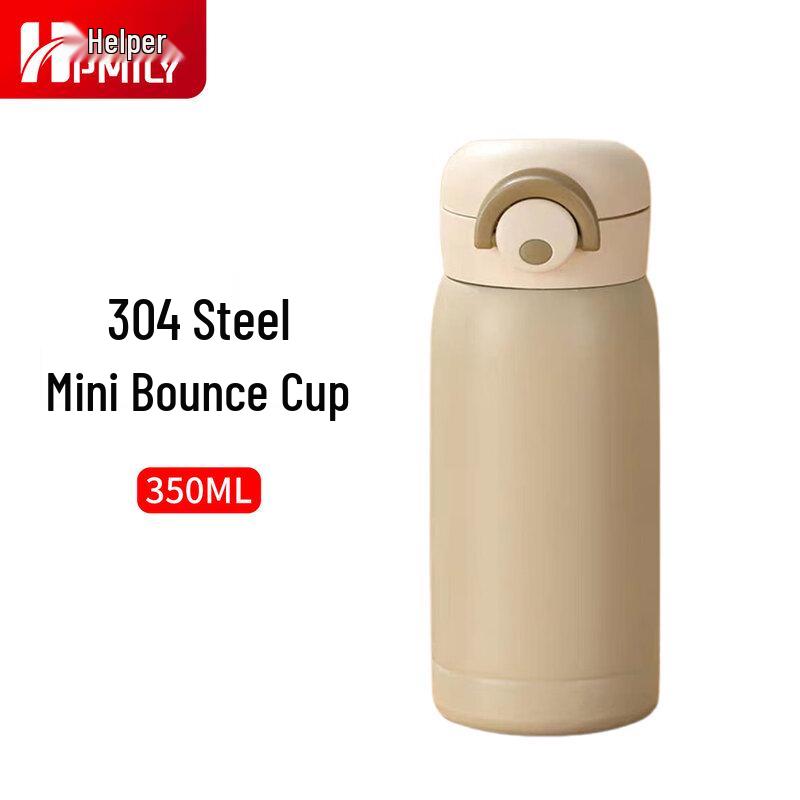 HPMILY Mini 350ML 304 Stainless Steel Flip-Top Insulated Water Bottle
