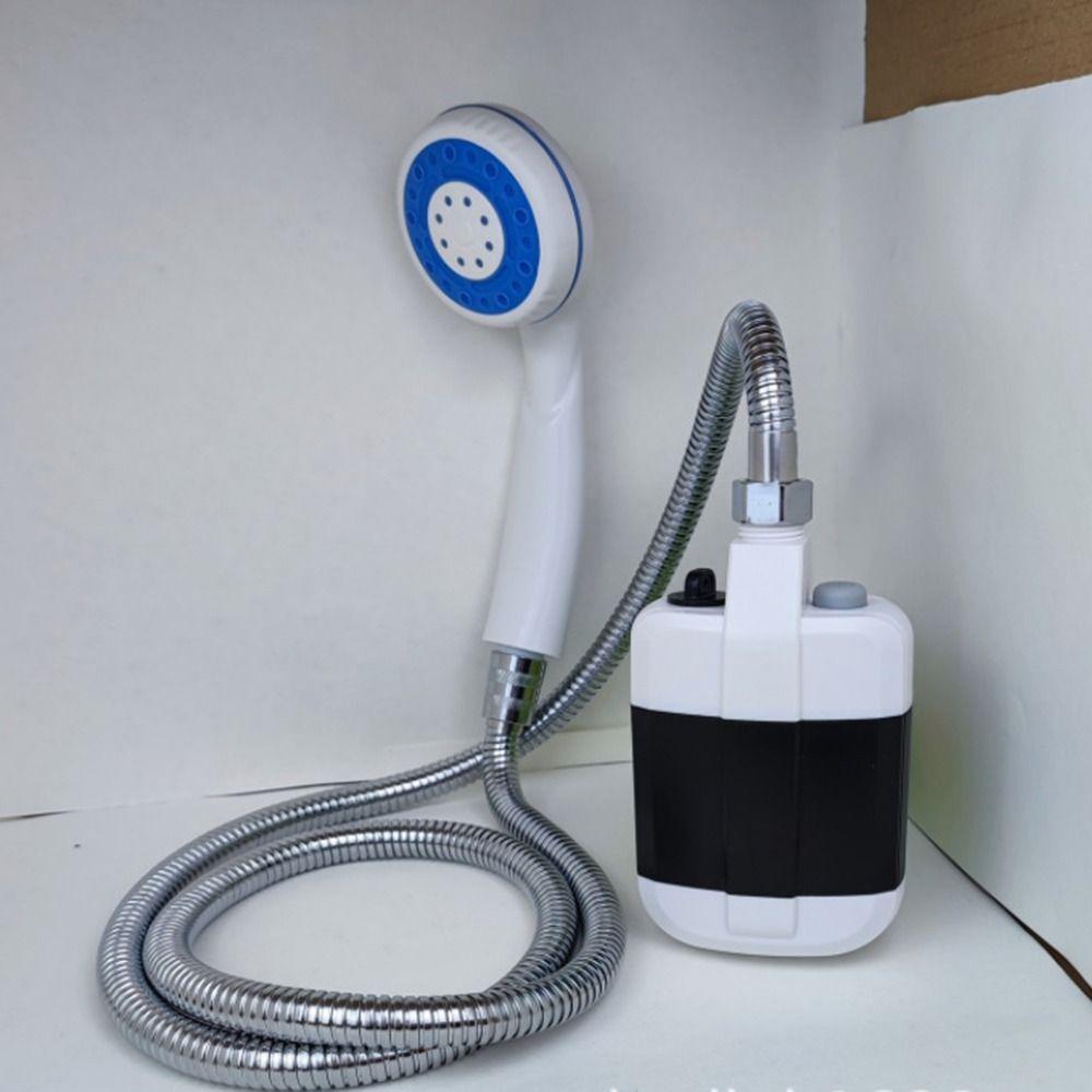 ABS Camping Electric Shower Head USB Rechargeable Handheld Shower Pump  Beach