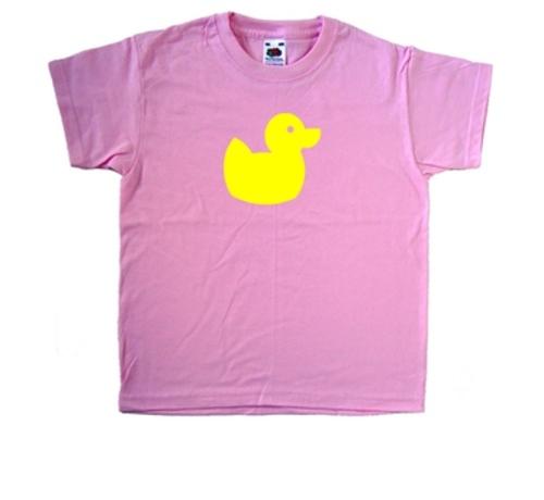 Rubber Ducky Pink Kids T-Shirt