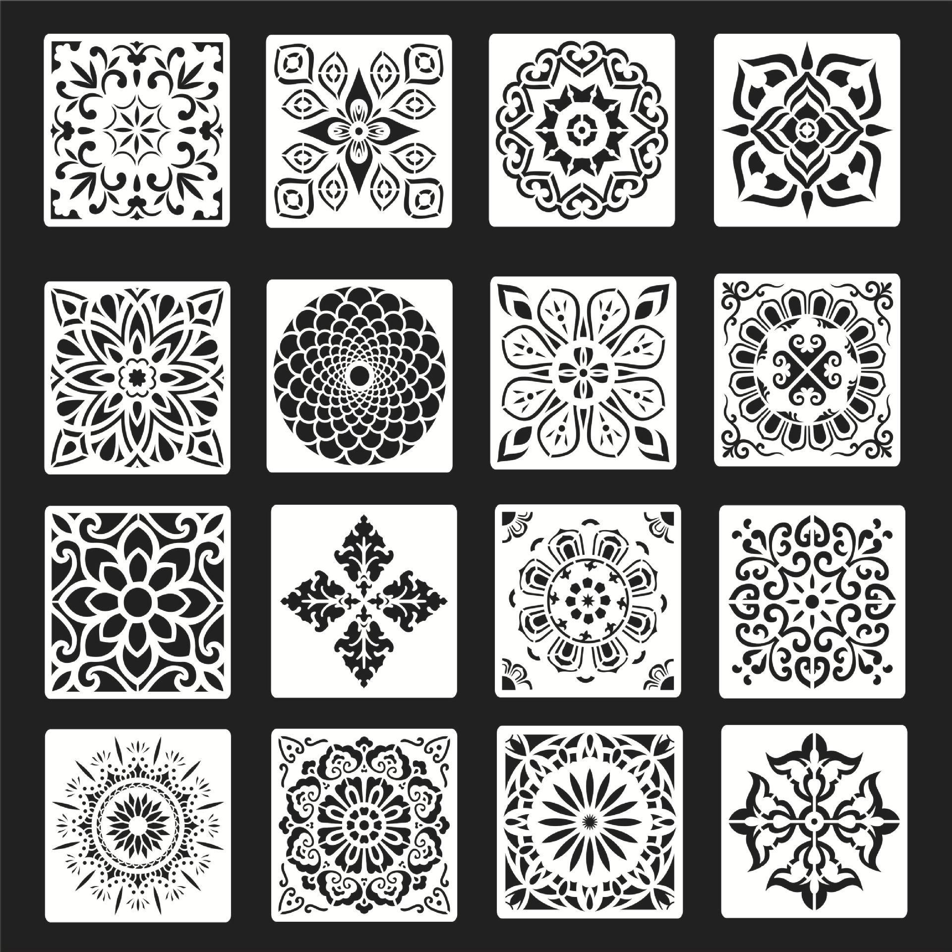

Mandala Stencil Set for DIY Spray Painting on Furniture & Albums