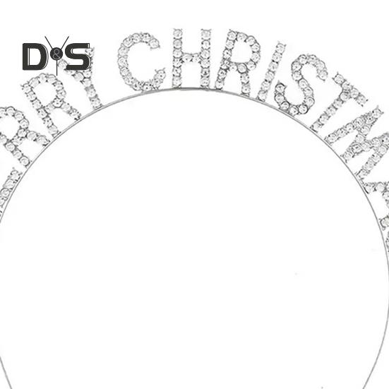 Thema Weihnachten Haar Hoop Strass Intarsien Brief Schneeflocke Geweih Dekor Stirnband Elastisches Haarband Haar Zubehör