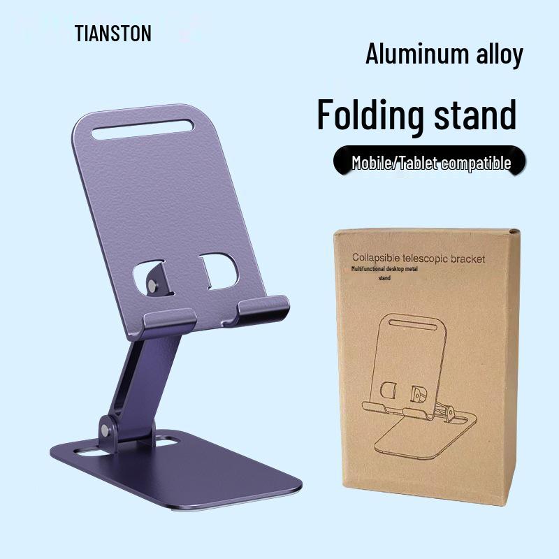 All-Metal Foldable Phone and Tablet Stand for Live Broadcasting