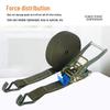 Ratchet Tie-Down Strap with Double Hooks