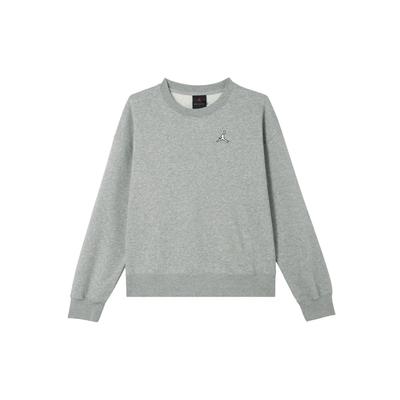 Felpa girocollo con stampa logo tinta unita da donna Grigio DQ4463-063