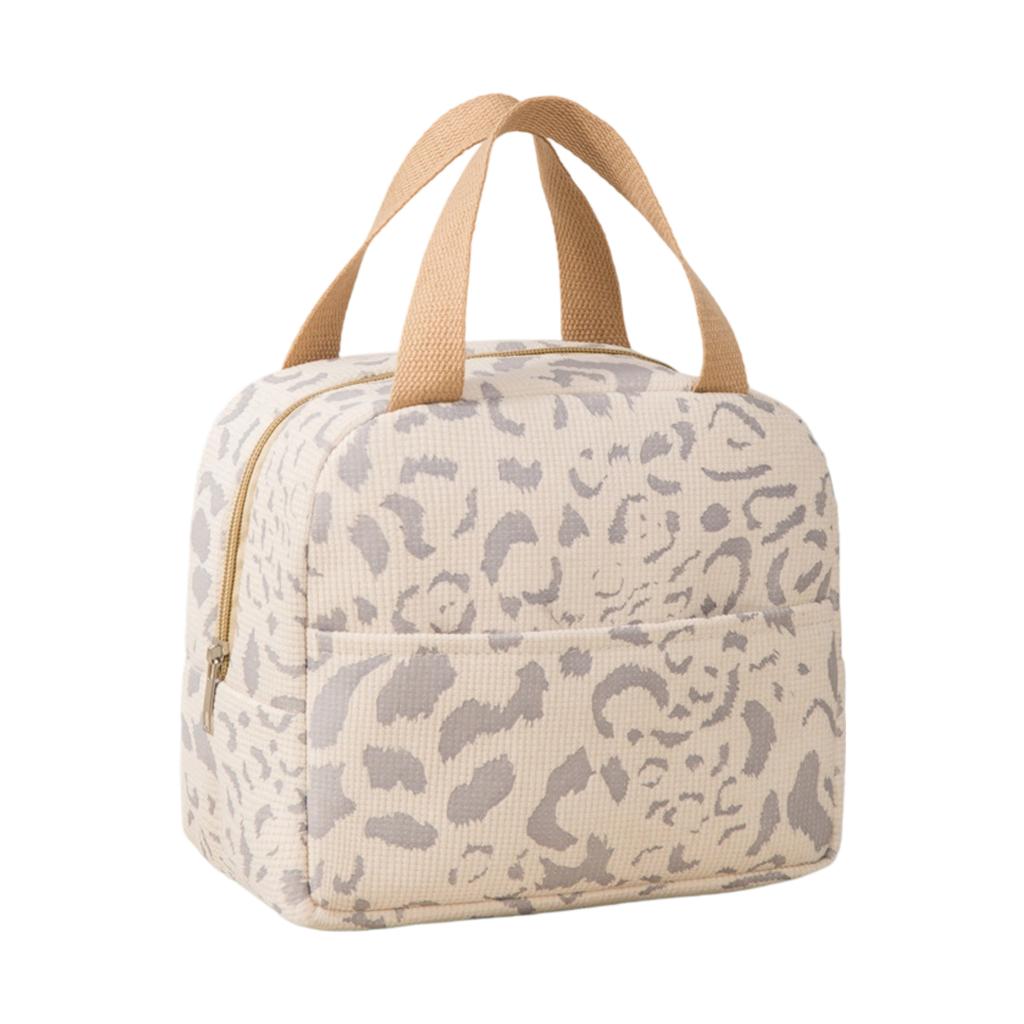 Insulated Foldable Lunch Bag with Top Handles Lightweight Portable Reusable Food Storage Organizer for Office School Travel