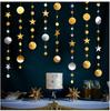 Festive Starry Round Bunting - Christmas & New Year Wall Decor