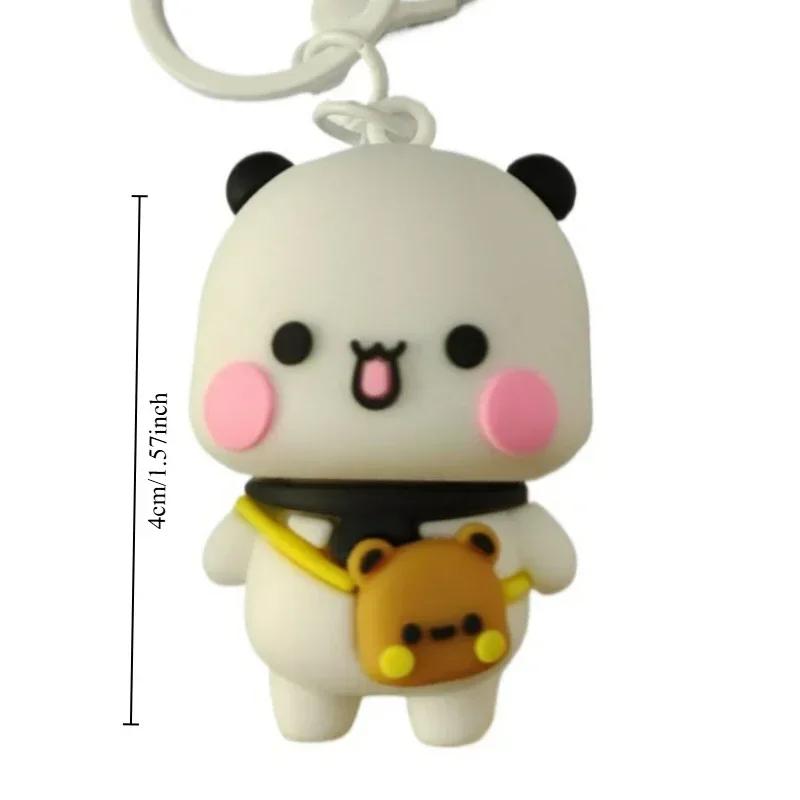 Yier Panda KeyChain Kawaii Bubu Dudu Doll Anime Figure Toy Backpack Hanging Ornaments Cute Pendant Mobile Phone Chain