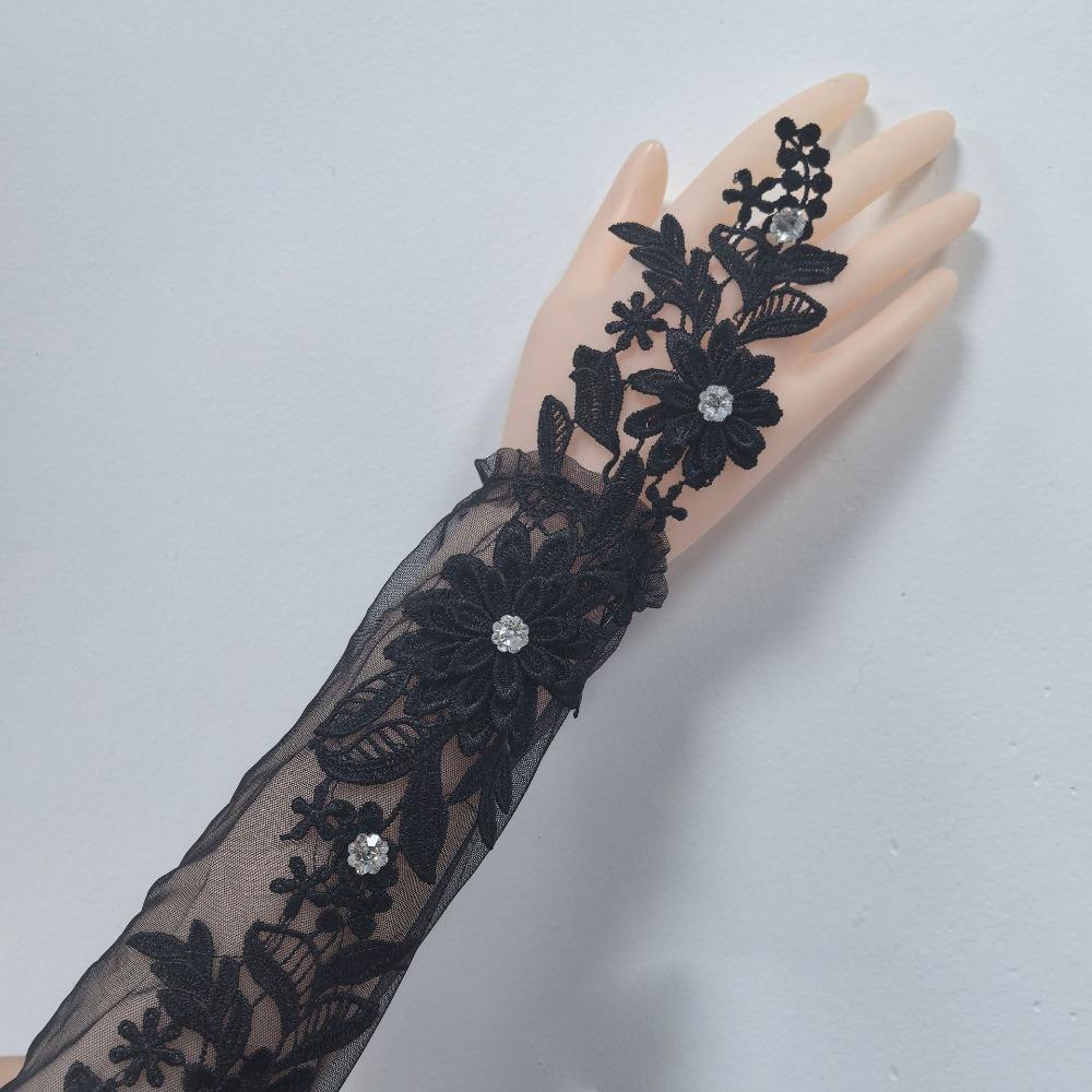 

Pearl Banquet Gloves Lace Embroidery Wedding Bridal Gloves New Tulle Gloves Party