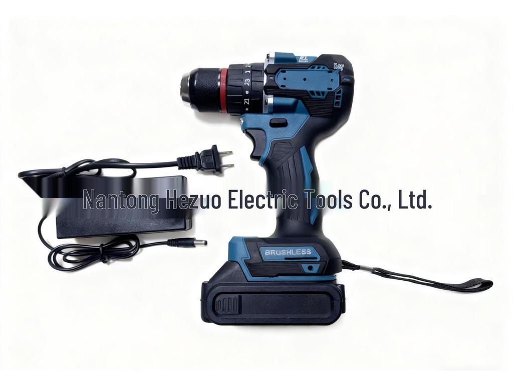 Brushless Lithium Battery Multi-functional Electric Drill & Screwdriver with Pistol Grip and Three-speed Impact Mode