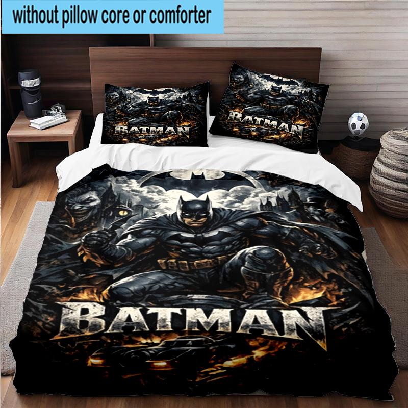 3PCS Dark Knight Rising Bedding Set,Including 1pc Duvet Cover And 2pcs Pillowcases Perfect for Bedroom, Dormitory, Fan Christmas Gift