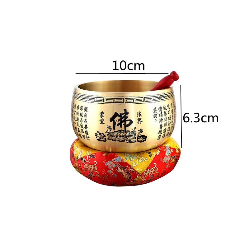 

Сутра сердца Латунная чаша Поющие чаши Буддийские принадлежности Йога Практика Медитация Лечение Будда Звуковая чаша Тибетские чаши Орнамент