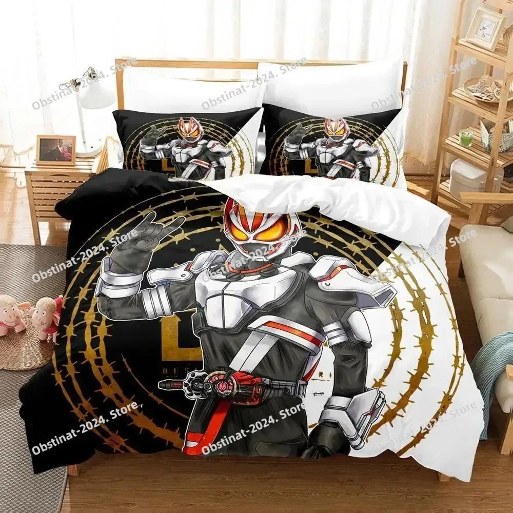 Kamen Rider Geats Beding Set Single Twin Ful Quen King-Sized Dimensionsd Dimensions Bed Linen Set Adult People Kid Bedrom Duvet cover Sets 3D Anime