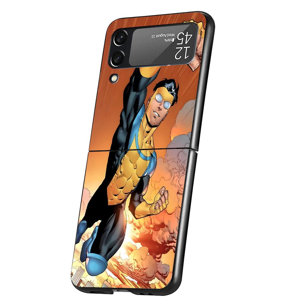 Cool I-Invincible Cover Phone Case For Samsung Galaxy Z Flip 7 6 5 4 3 5G Flip7 Flip6 Flip5 Flip4 Flip3 Black Fundas Shell