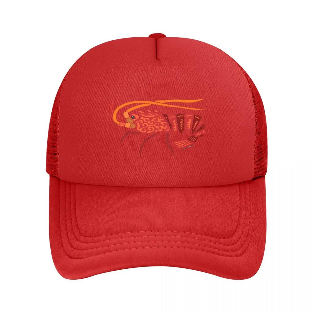 California Spiny Lobster Design Mesh Baseball Caps Snapback Fashion Baseball Hats Breathable Casual Casquette Outdoor Unisex