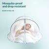 Washable Foldable Single Person Mosquito Net Zipper Closure Insect Proof for Home Bedroom Dorm Camping Travel Trips