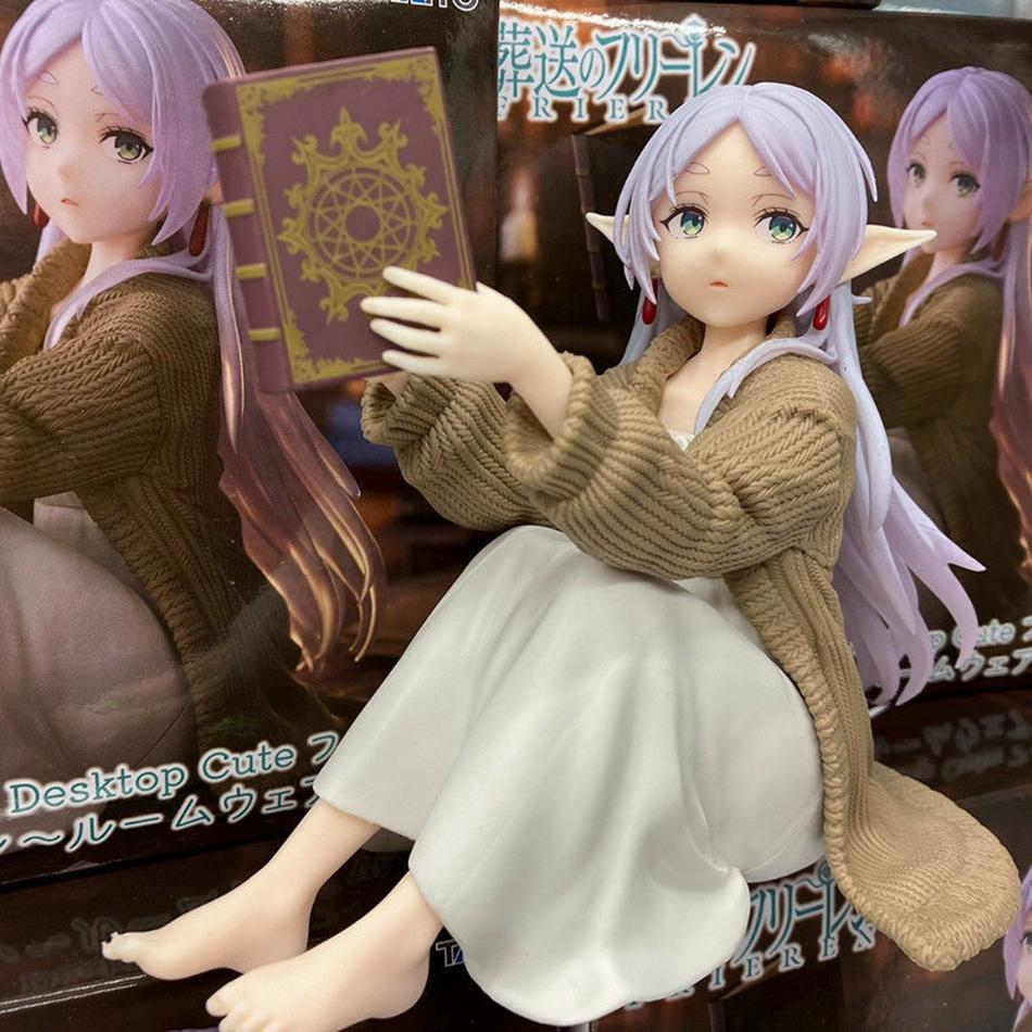 12CM Frieren Beyond Journey End Anime Figure Desktop Cute Night-suit Action Figurine Collection Model Toys s Kid Friendly Entertaining Fun Play Safe