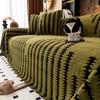 Winter Sofa Towel Shu Cotton Lint Solid Color 2024 New Thickened Warm Sofa Cover Cloth Straight Row Sofa Seat Cushion