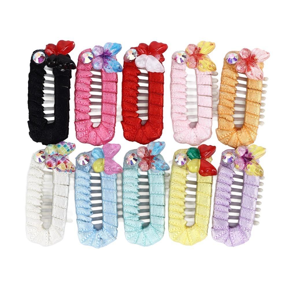 10pcs Bow Pattern Pet Hair Clip Slim Build Floral Look Puppy Head Flower Mini Size Rich Color Pet Party Decor Birthday Party