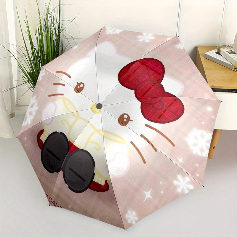 1pc Hello Kitty Winter Edition Umbrella with Plastic Handle,Suitable for All Seasons Home Travel Outdoor UmbrellaSanlio647