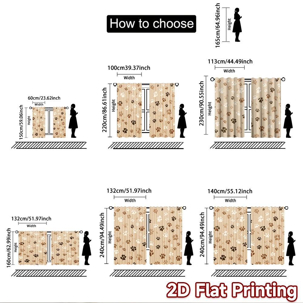 1pc 2D flat Photography Backdrop Photography Backdrop Brown Paw s 100% Polyester Anniversary for Home and party decorations for