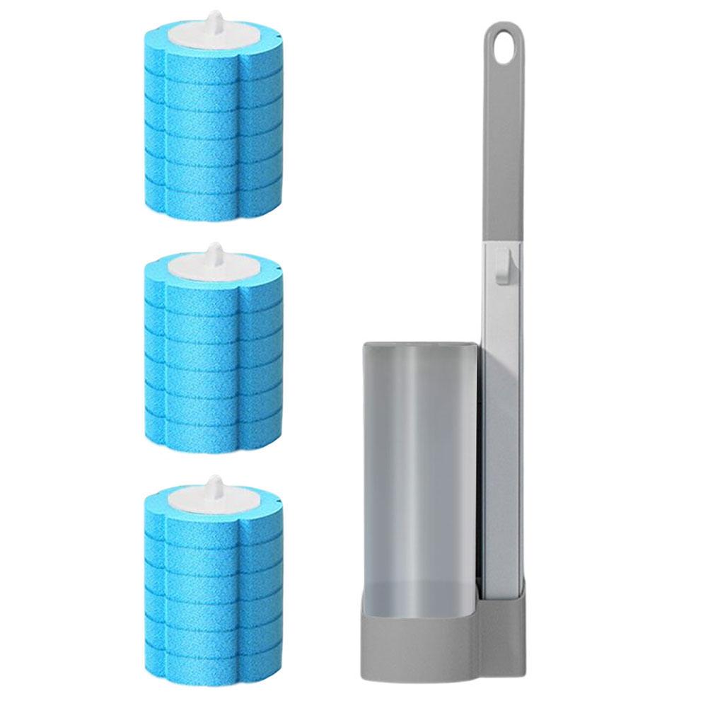 6/24Pcs Disposable Toilet Brush Set Wall-Mounted Bathroom Long Handle Cleaning Tool Toilet Brush Toilet Refills Wc Accessories
