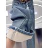 Plus Size High-Waisted Fleece-Lined Wide Leg Jeans for Women - Autumn/Winter 2024 Slimming Style