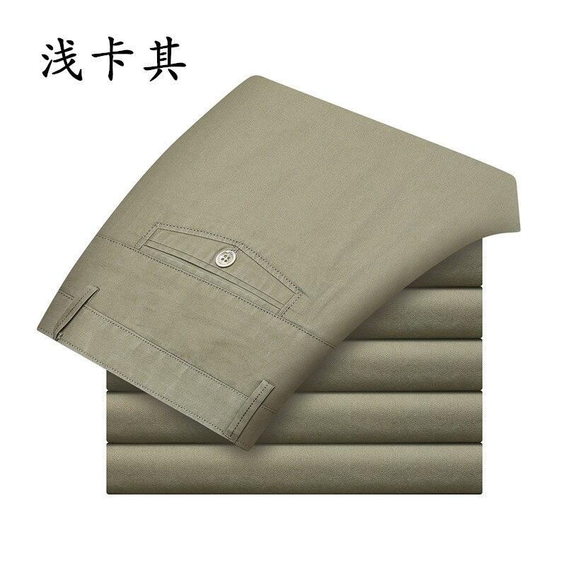 Summer Mens Casual Ting Trousers Fashion Pants Male Brand Solid Color Trousers High Quality A62