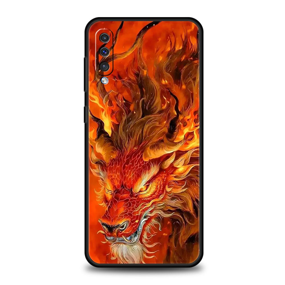 Chinese Dragon Phone Case for Samsung Galaxy A24 A13 A53 A73 A33 A22 A12 A02 A03 A05 A70 A50 A10 A20 5G Silicone Cover Shell Bag