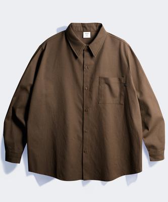 PERSTEP Oxford Heavy Loose Fit Shirt Brown Smls4610