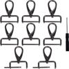 8 Pices Replacement D-Rings Swivel Snap Hooks Rotatable Push Gate Clip Lobster C