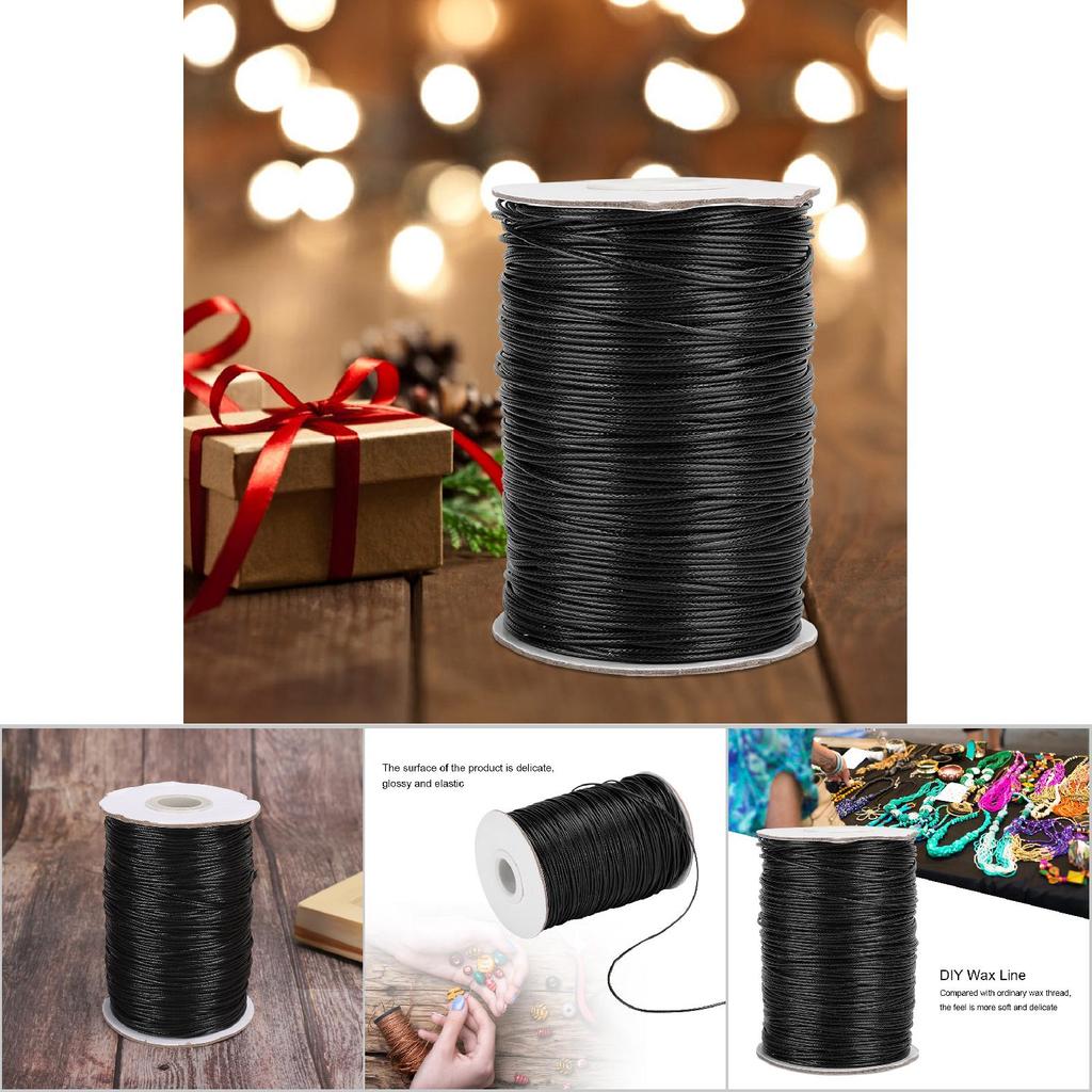 160m Wachsfaden DIY Umweltfreundliche Handgewebte Seilkette Baumwollfaden 1mm